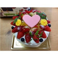 ⑫生クリームのフルーツケーキ